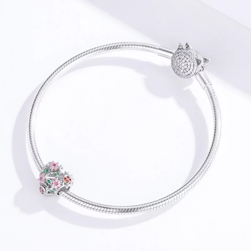 (image pour) Charm Style PANDORA Coccinelle & Fleurs - BSC117 - Afficher 4