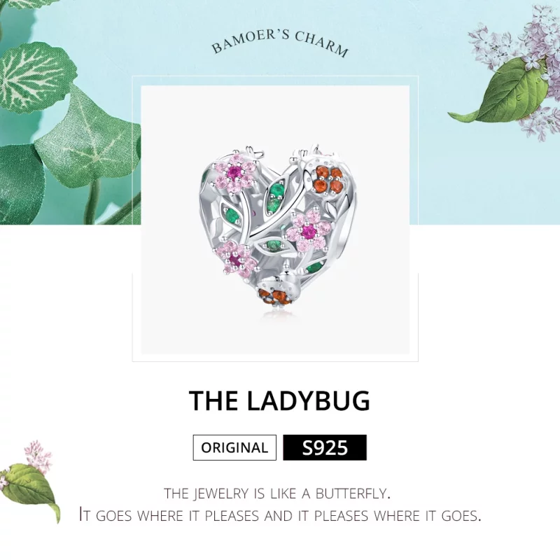 (image pour) Charm Style PANDORA Coccinelle & Fleurs - BSC117 - Afficher 5