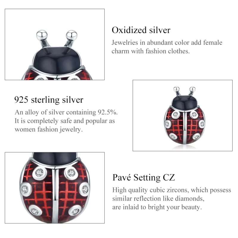 (image pour) Charm Style PANDORA Coccinelle - SCC1481 - Afficher 7