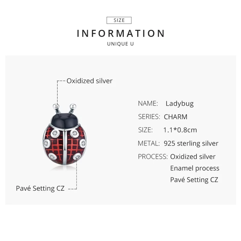 (image pour) Charm Style PANDORA Coccinelle - SCC1481 - Afficher 8