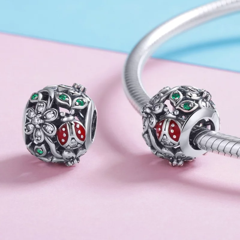 (image pour) Charm Style PANDORA Coccinelles et Fleurs - SCC926 - Afficher 4