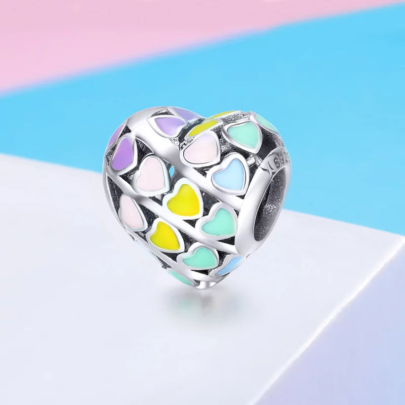 (image pour) Charm Style PANDORA Coeur arc-en-ciel - SCC902 - Afficher 2