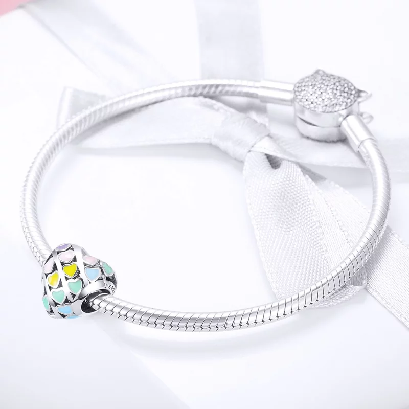 (image pour) Charm Style PANDORA Coeur arc-en-ciel - SCC902 - Afficher 3