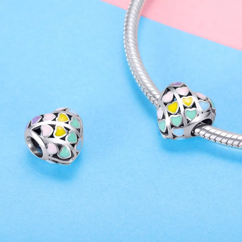 (image pour) Charm Style PANDORA Coeur arc-en-ciel - SCC902 - Afficher 4