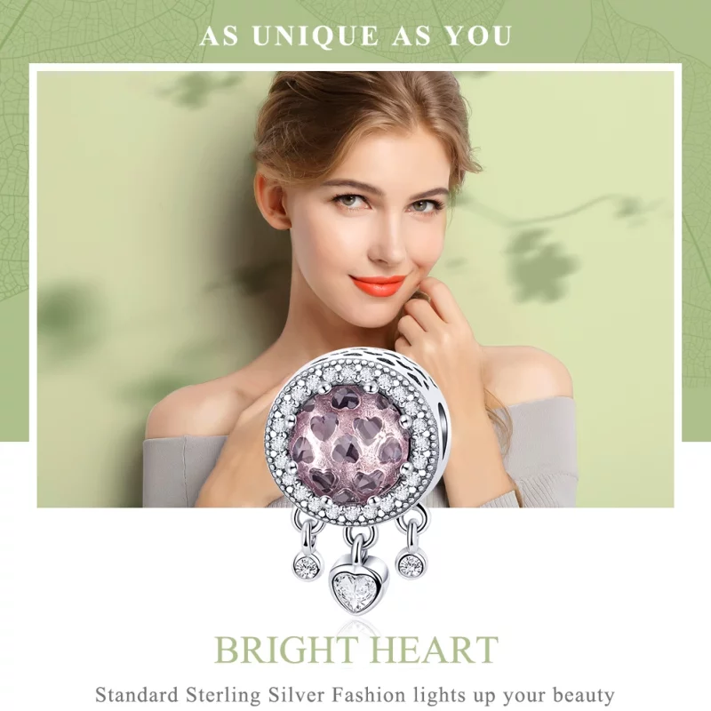 (image pour) Charm Style PANDORA Coeur brillant - SCC998 - Afficher 6