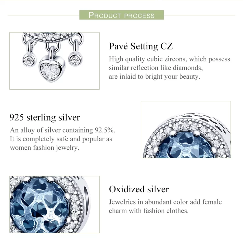 (image pour) Charm Style PANDORA Coeur de cristal brillant - SCC724 - Afficher 7