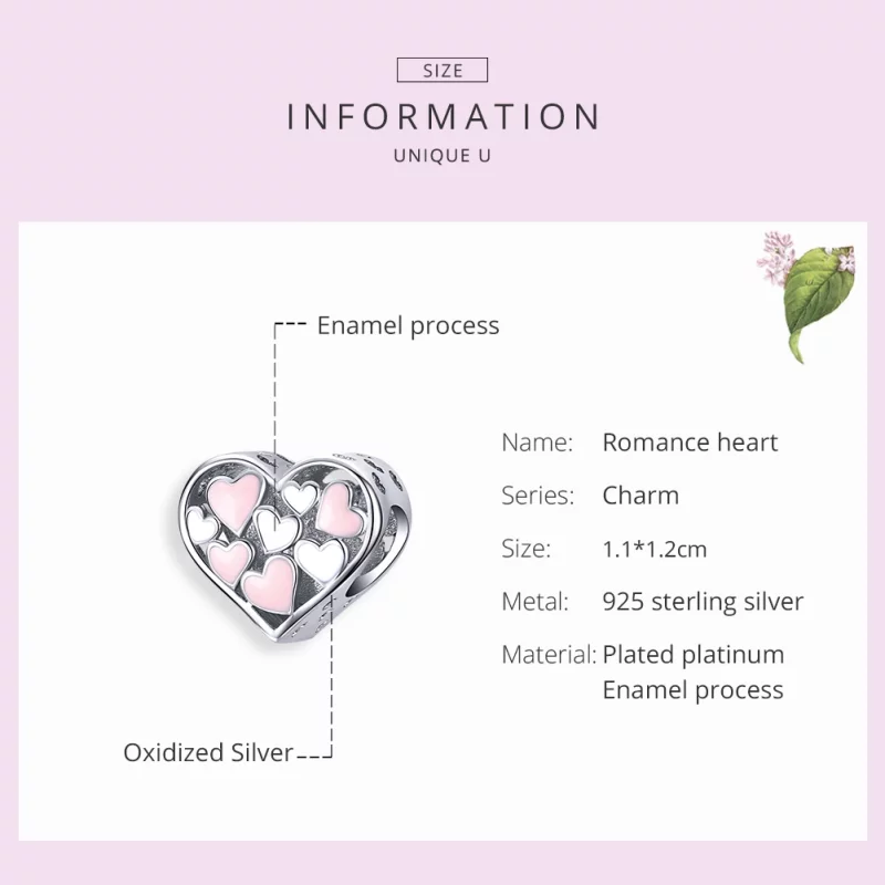 (image pour) Charm Style PANDORA Coeur Romantique - SCC1423 - Afficher 7