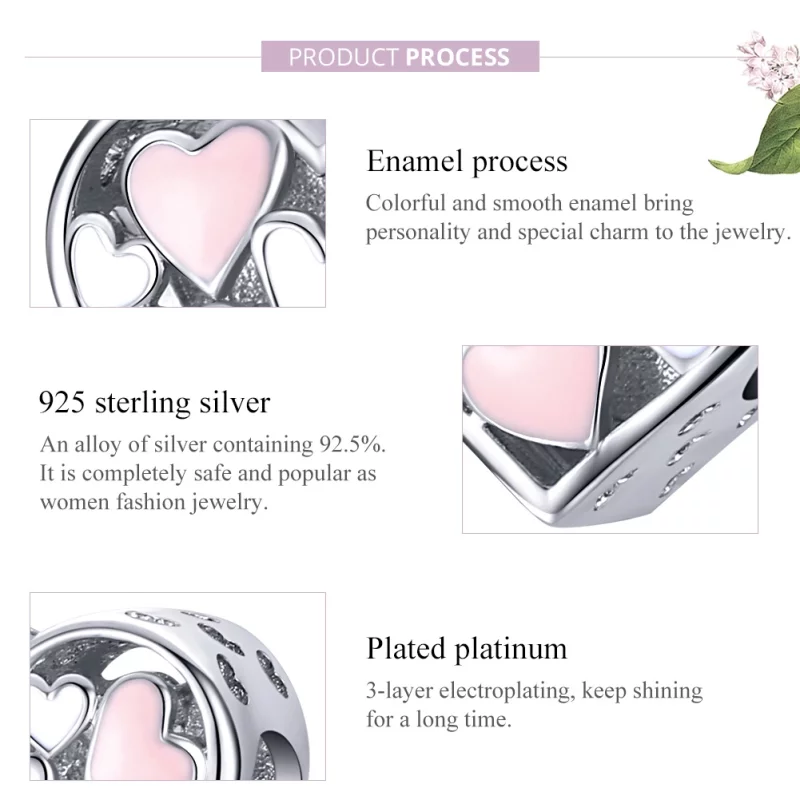 (image pour) Charm Style PANDORA Coeur Romantique - SCC1423 - Afficher 8