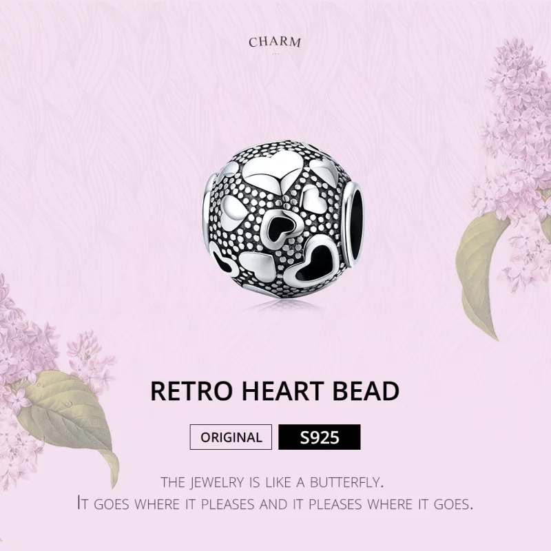 (image pour) Charm Style PANDORA Coeur rétro - SCC1451 - Afficher 6