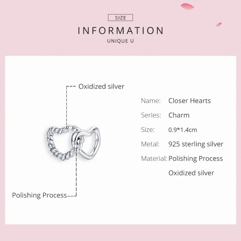(image pour) Charm Style PANDORA Coeurs enlacés - SCC1563 - Afficher 6