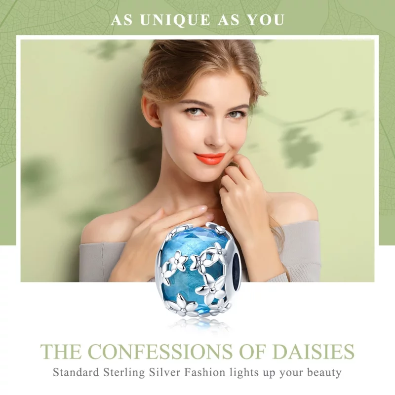 (image pour) Charm Style PANDORA Confession d'Aigue-marine Daisy - SCC878 - Afficher 6