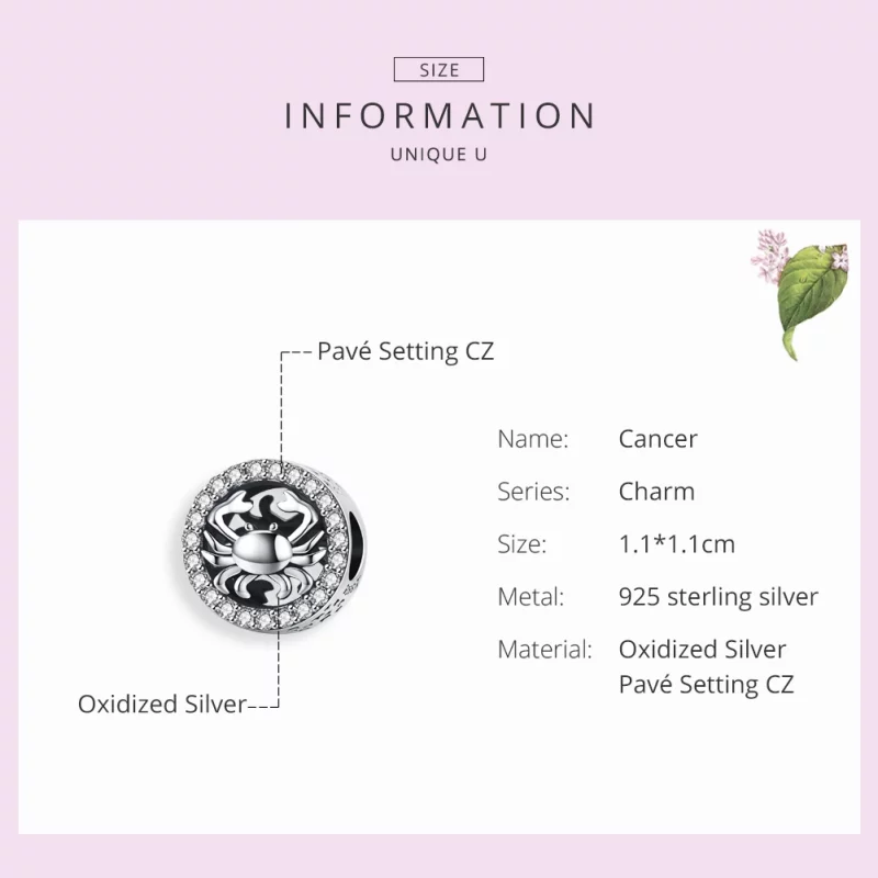 (image pour) Charm Style PANDORA Constellation Cancer - SCC1213 - Afficher 4
