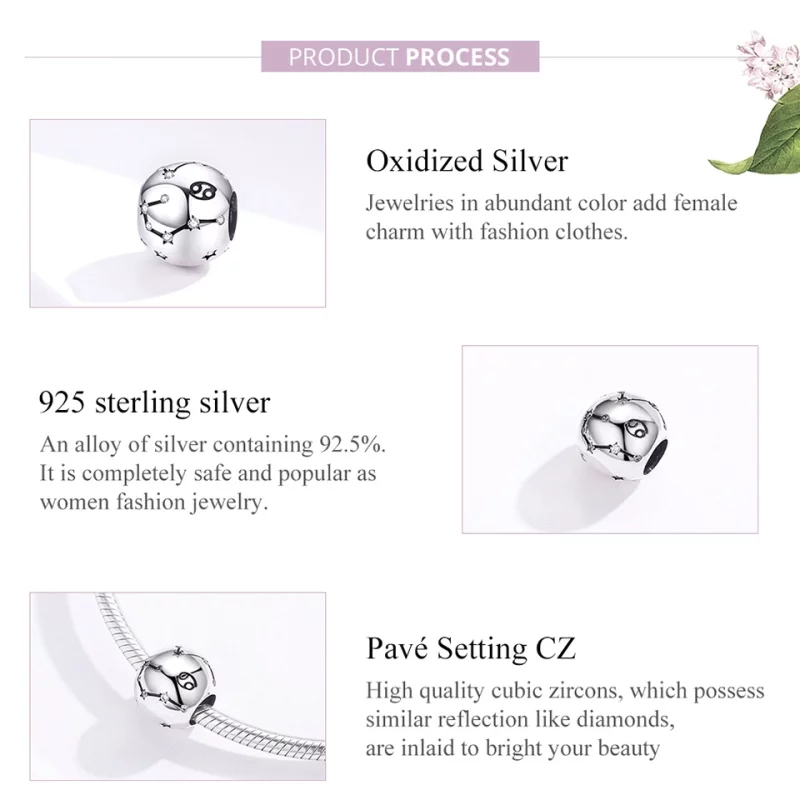(image pour) Charm Style PANDORA Constellation Cancer - SCC1218-4 - Afficher 7