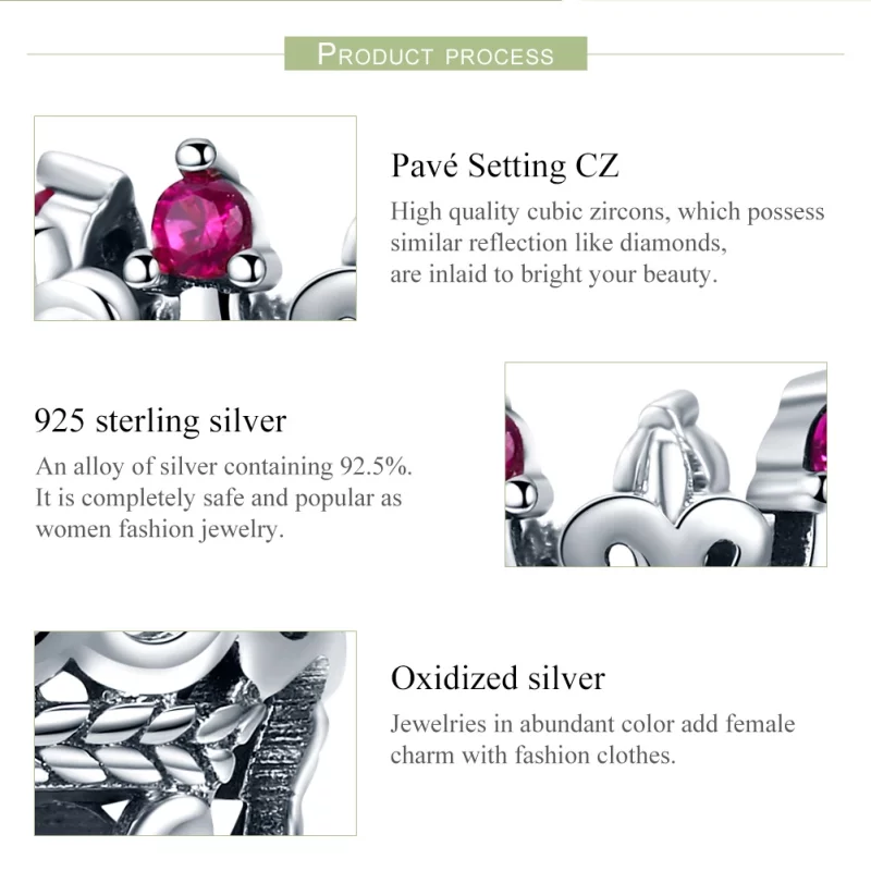 (image pour) Charm Style PANDORA couronne du roi - SCC776 - Afficher 7