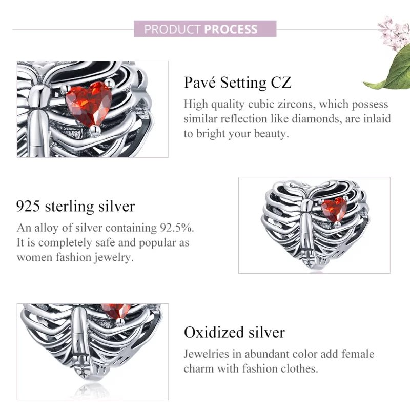 (image pour) Charm Style PANDORA Cœur battant - SCC1764 - Afficher 8