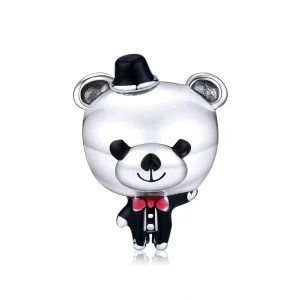 (image pour) Charm style Pandora de l'ours du marié - SCC1473
