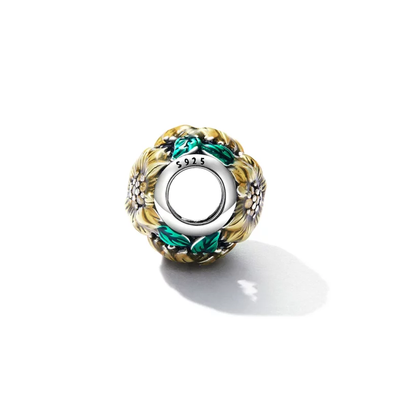 (image pour) Charm style Pandora de tournesol - SCC2209 - Afficher 3