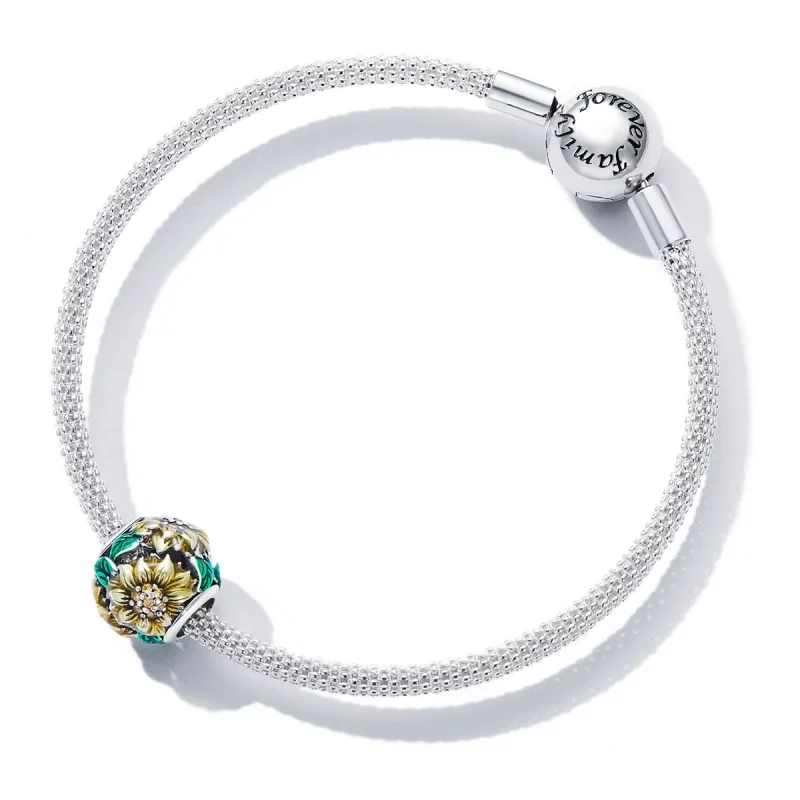 (image pour) Charm style Pandora de tournesol - SCC2209 - Afficher 5