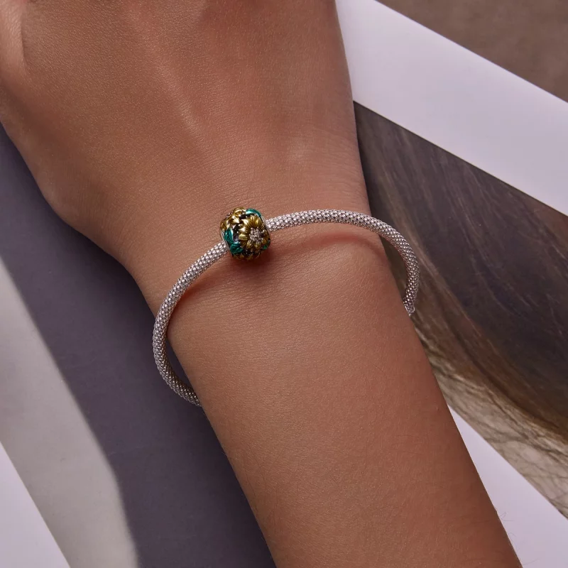 (image pour) Charm style Pandora de tournesol - SCC2209 - Afficher 6
