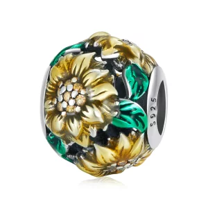 (image pour) Charm style Pandora de tournesol - SCC2209