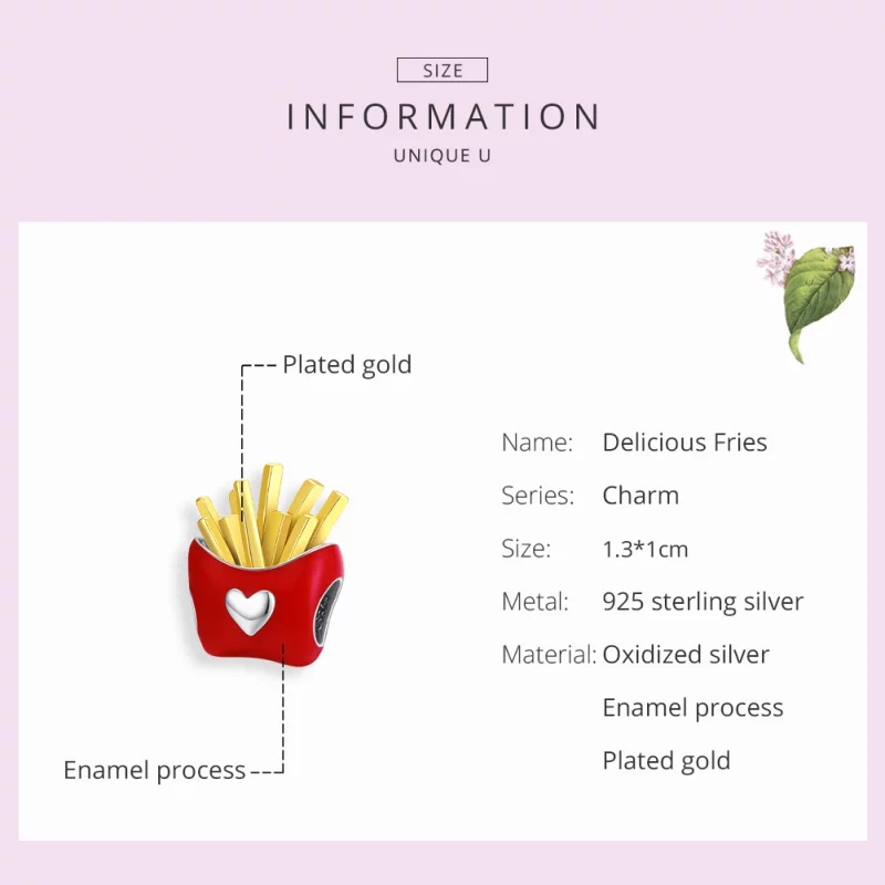 (image pour) Charm Style PANDORA Délicieuses Frites - SCC1606 - Afficher 7