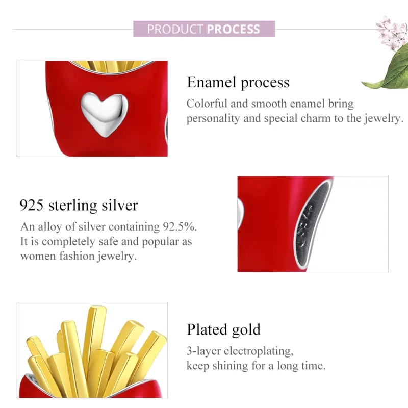 (image pour) Charm Style PANDORA Délicieuses Frites - SCC1606 - Afficher 8