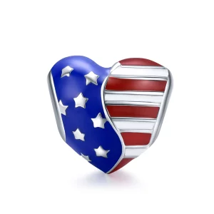(image pour) Charm style Pandora drapeau américain - BSC281
