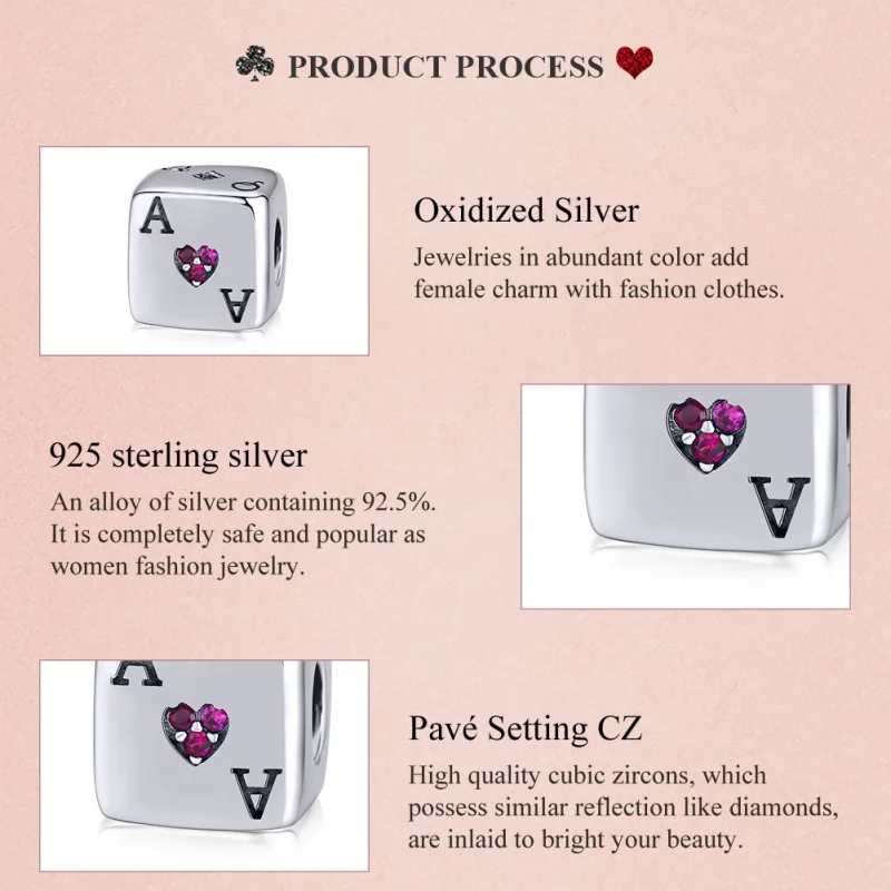 (image pour) Charm Style PANDORA Dés d'amour - SCC1440 - Afficher 8