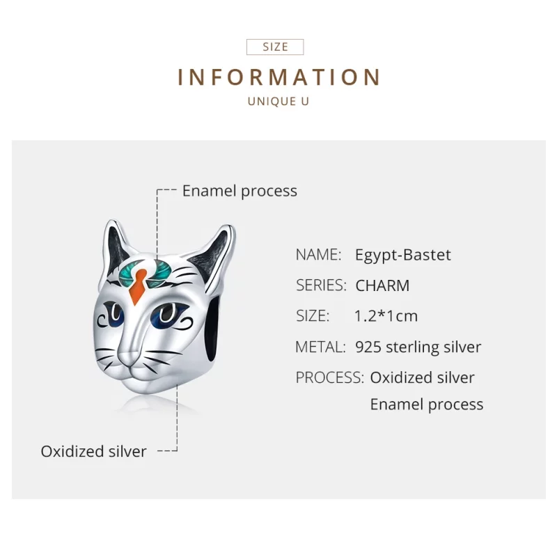 (image pour) Charm Style PANDORA Egypte - Dieu chat Besti - SCC1859 - Afficher 7