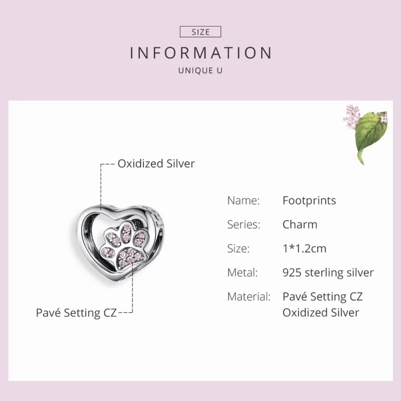 (image pour) Charm Style PANDORA Empreinte d'animal de compagnie - SCC1191 - Afficher 3