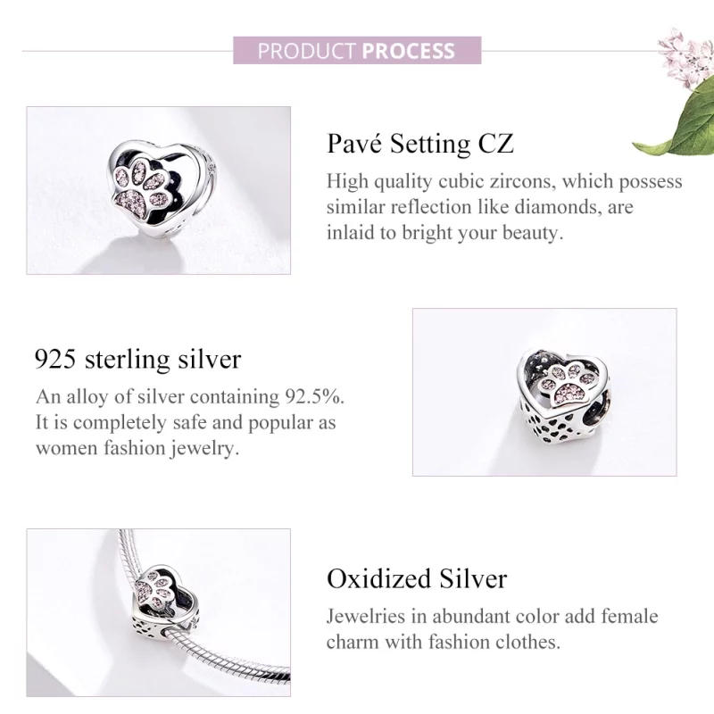 (image pour) Charm Style PANDORA Empreinte d'animal de compagnie - SCC1191 - Afficher 4