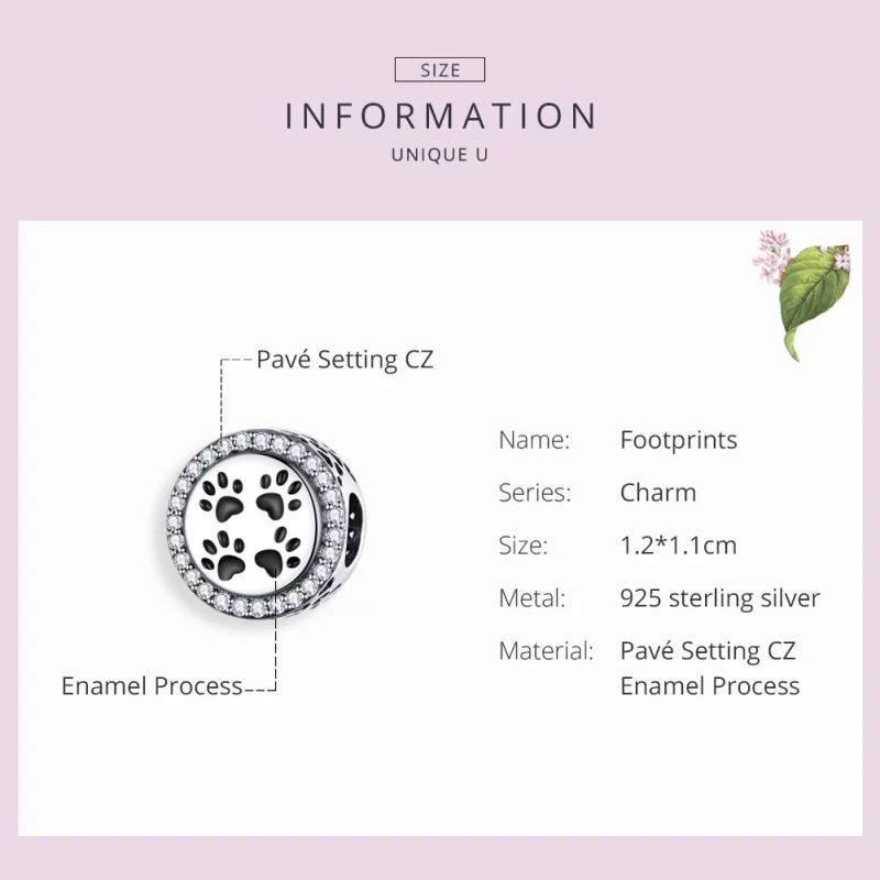 (image pour) Charm Style PANDORA Empreintes - SCC1186 - Afficher 3