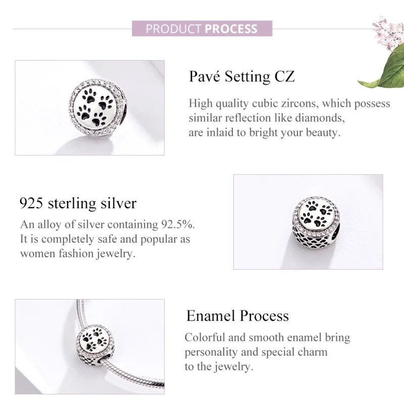(image pour) Charm Style PANDORA Empreintes - SCC1186 - Afficher 4