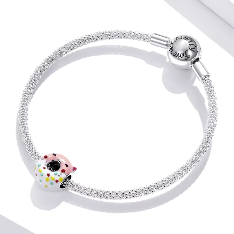 (image pour) Charm style Pandora en forme de beignets cochon - SCC1879 - Afficher 3