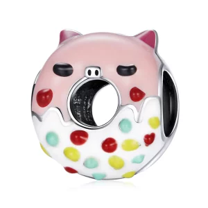(image pour) Charm style Pandora en forme de beignets cochon - SCC1879