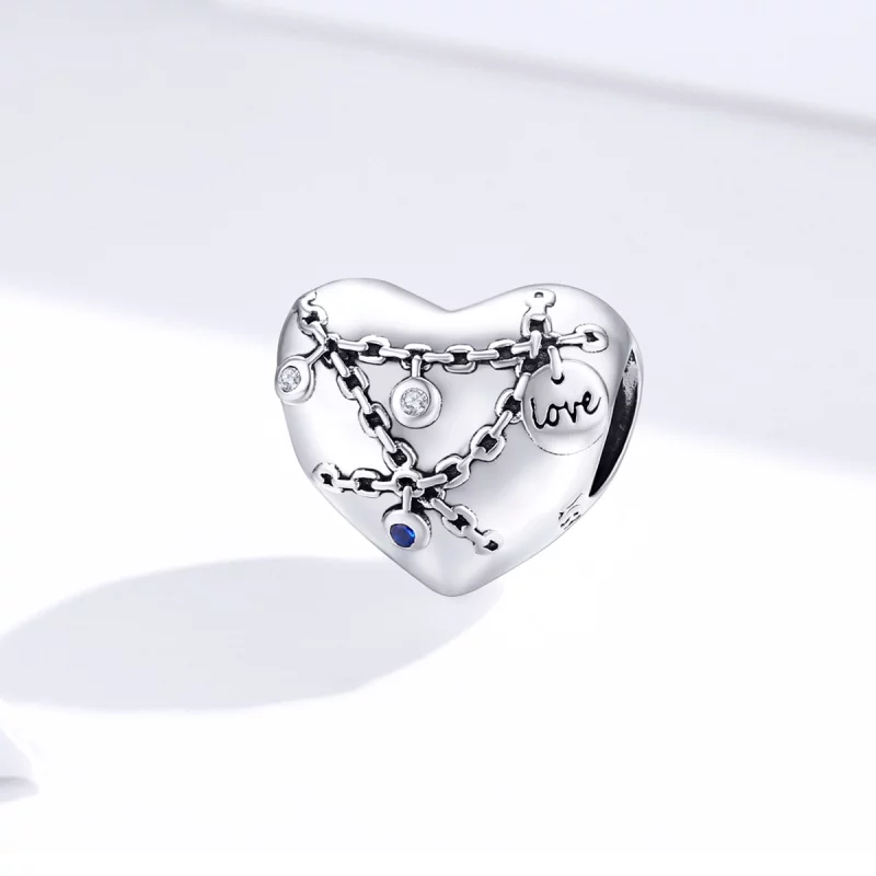 (image pour) Charm style Pandora en forme de cadenas de cœur - SCC1538 - Afficher 4