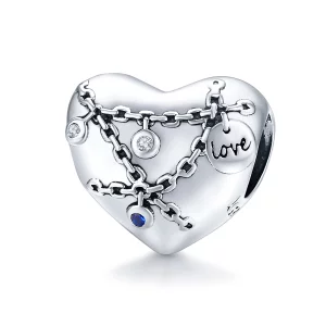 (image pour) Charm style Pandora en forme de cadenas de cœur - SCC1538