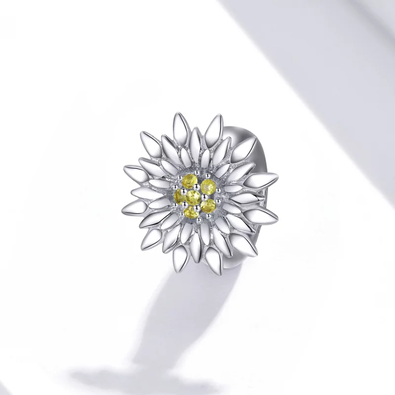 (image pour) Charm style Pandora en forme de tournesol - SCC1765 - Afficher 2