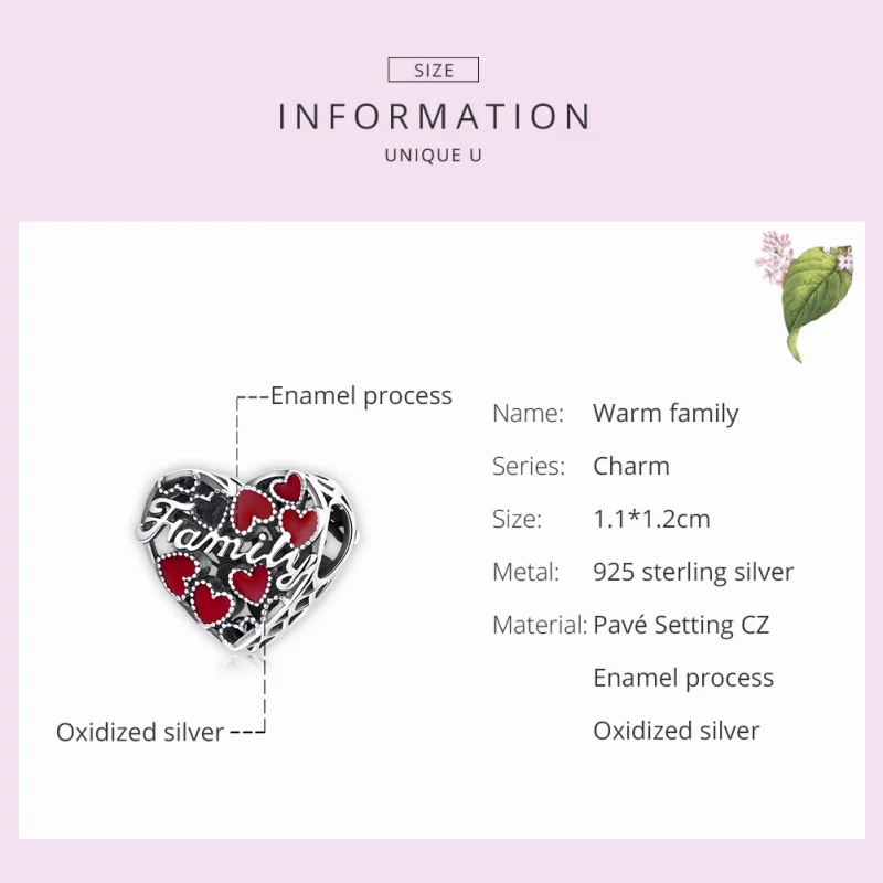(image pour) Charm Style PANDORA Famille chaleureuse - SCC1750 - Afficher 7