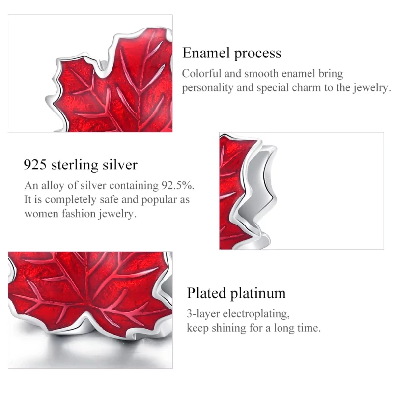 (image pour) Charm Style PANDORA feuille d'érable - BSC335 - Afficher 7