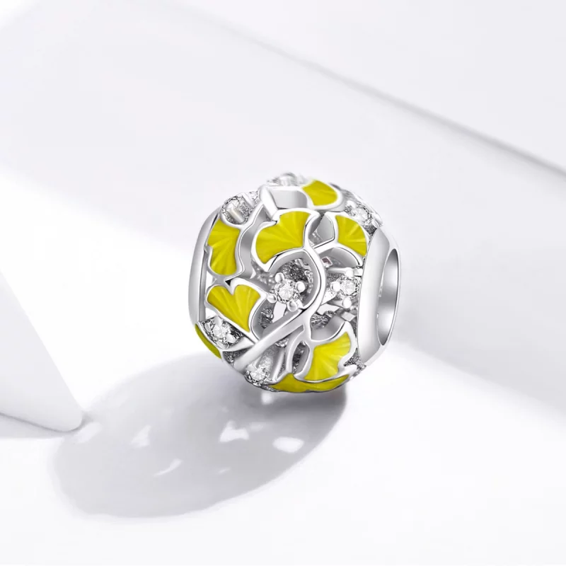 (image pour) Charm Style PANDORA Feuilles de Ginkgo élégantes - BSC334 - Afficher 2