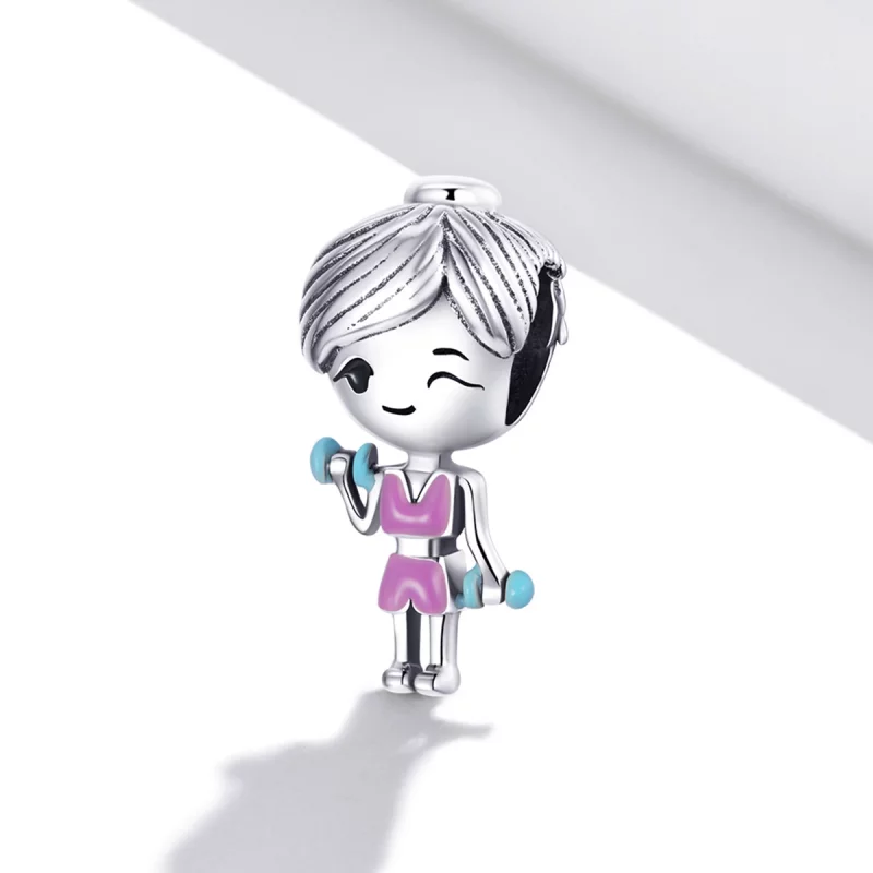 (image pour) Charm style Pandora Fitness Girl - BSC488 - Afficher 2