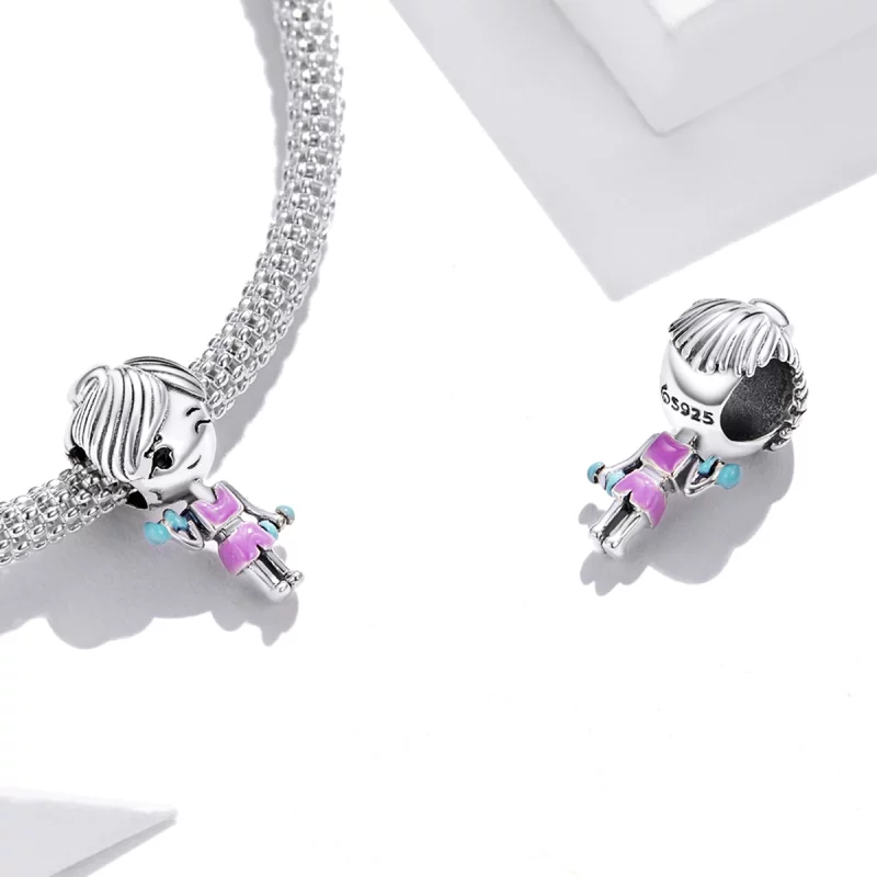 (image pour) Charm style Pandora Fitness Girl - BSC488 - Afficher 4