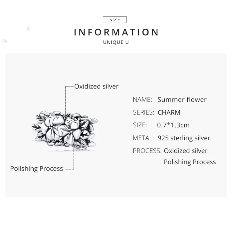 (image pour) Charm Style PANDORA Fleur d'été - SCC1488 - Afficher 7