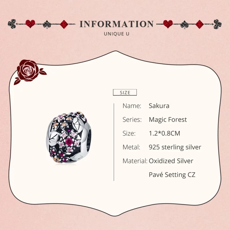 (image pour) Charm Style PANDORA Fleur de cerisier élégante - SCC1446 - Afficher 7