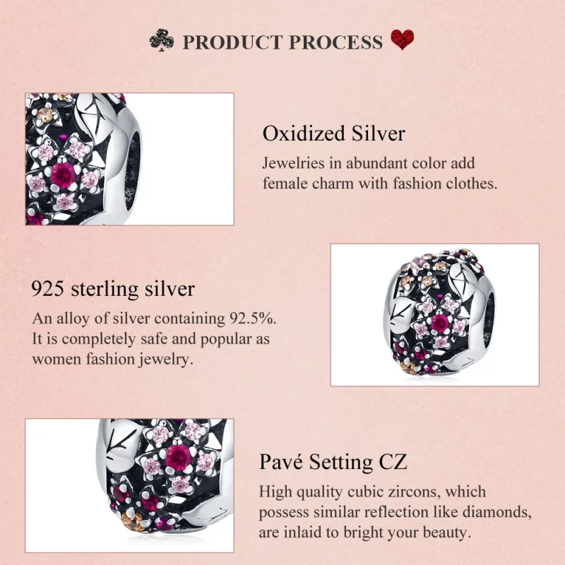 (image pour) Charm Style PANDORA Fleur de cerisier élégante - SCC1446 - Afficher 8