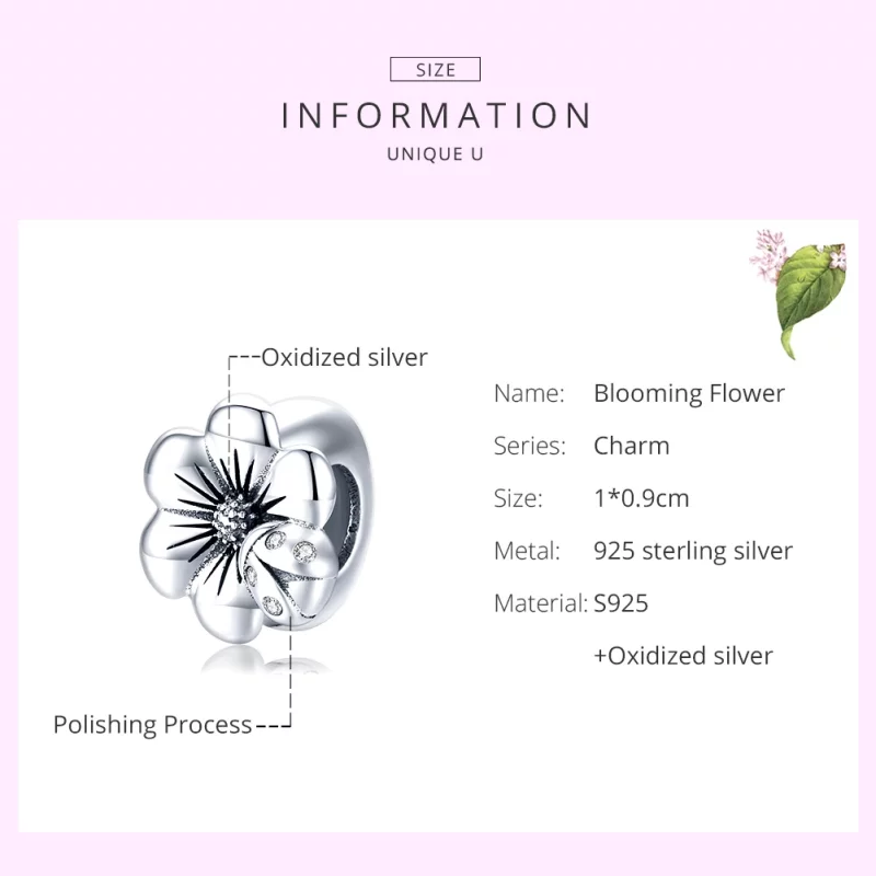 (image pour) Charm Style PANDORA Fleur épanouie - SCC1722 - Afficher 6