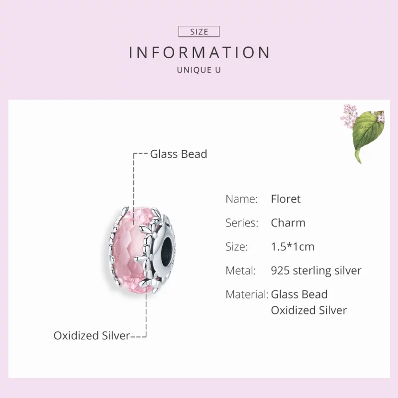 (image pour) Charm Style PANDORA Fleuron - SCC1282 - Afficher 2