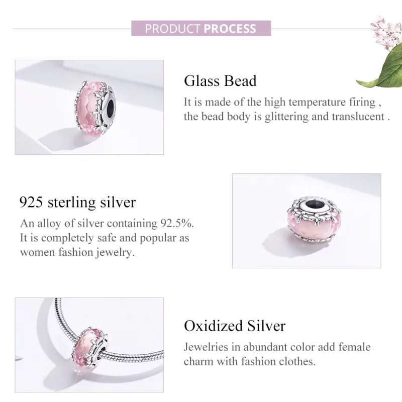(image pour) Charm Style PANDORA Fleuron - SCC1282 - Afficher 3