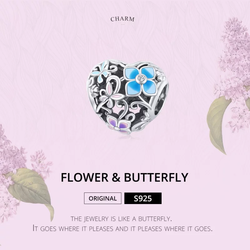 (image pour) Charm Style PANDORA Fleurs et Papillons - SCC1836 - Afficher 7
